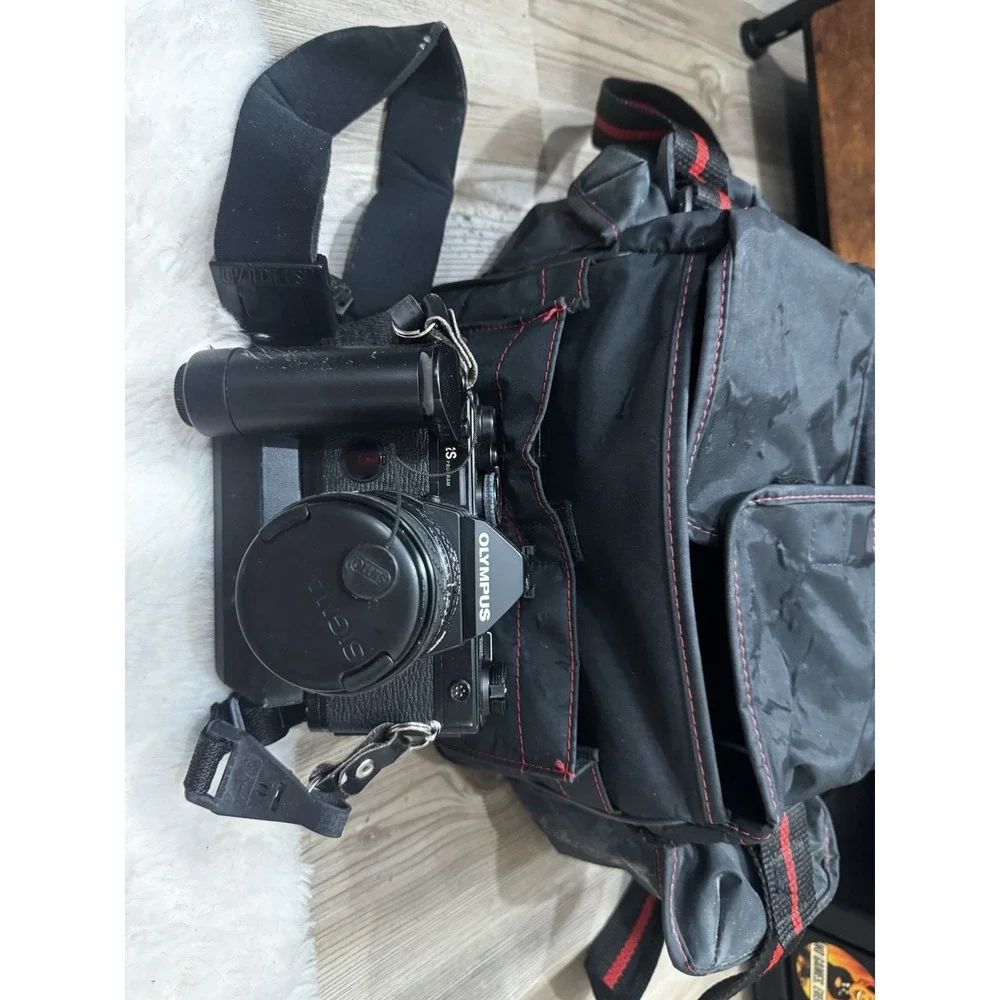 Olympus OM-2S Program 35mm Film Camera Kit 35-70mm Lens Winder Tested